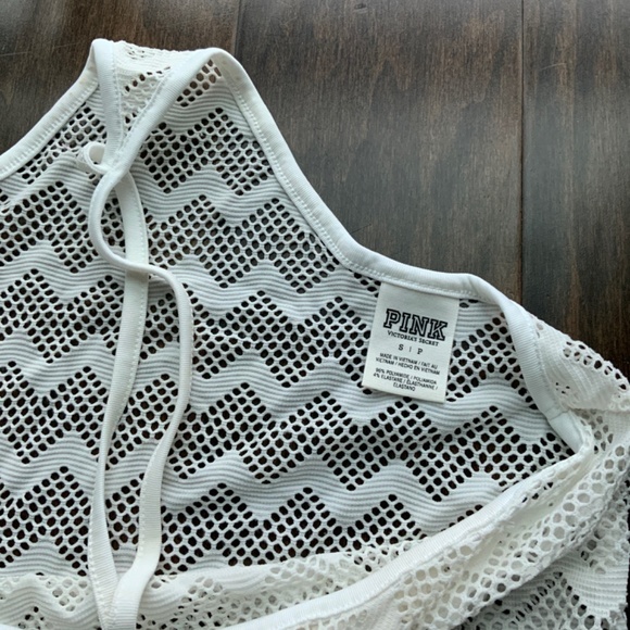 PINK VICTORIA'S SECRET Cover-up Racerback in White. Size S. - Picture 2 of 5